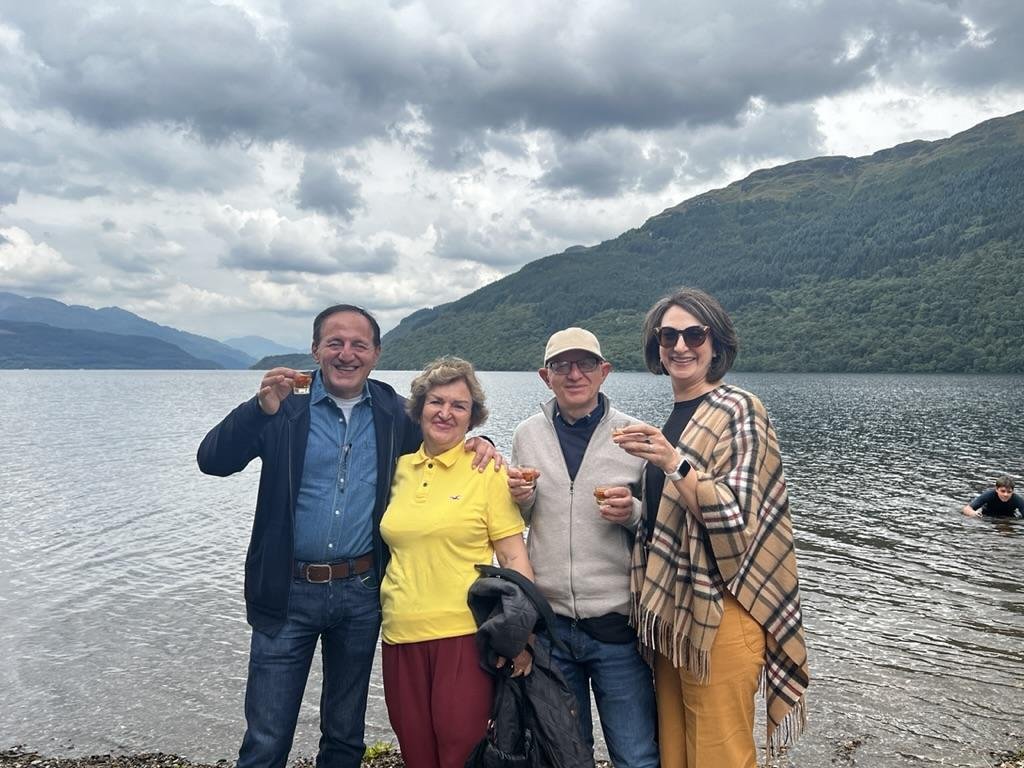 Sipping whisky on the banks of Loch Lomond