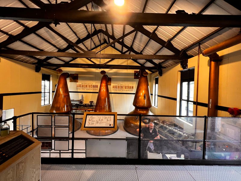 auchentoshan-whisky-distillery The Stillhouse at Auchentoshan distillery on our distillery tour.