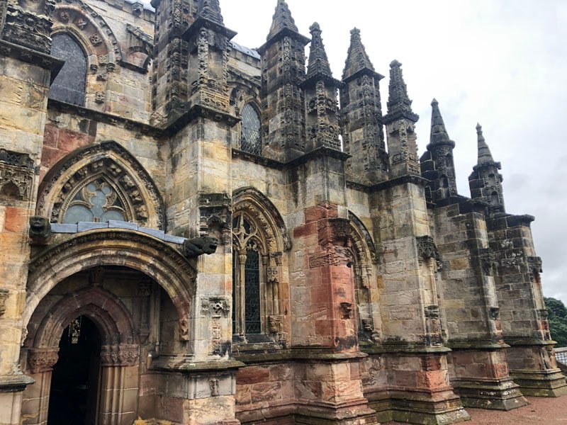 Entrance to Rosslyn Chapel on our Rosslyn Chapel & Melrose Abbey Tour