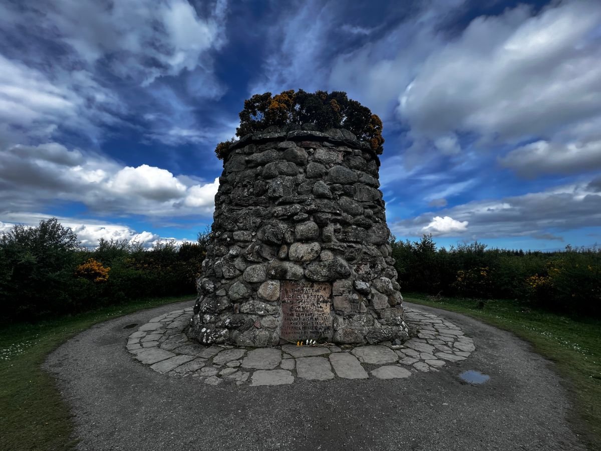 Culloden Memorial Cairn on Culloden Battlefield Culloden Memorial Cairn on Culloden Battlefield