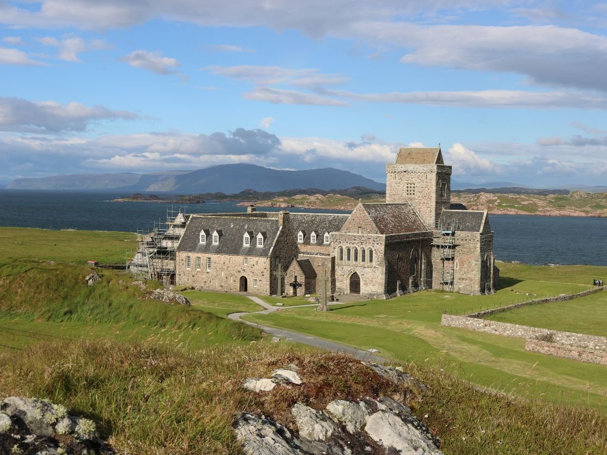 Iona Abbey on our three day Private Mull Iona & Staffa Tour from Glasgow or Edinburgh at Tour Guide Scotland