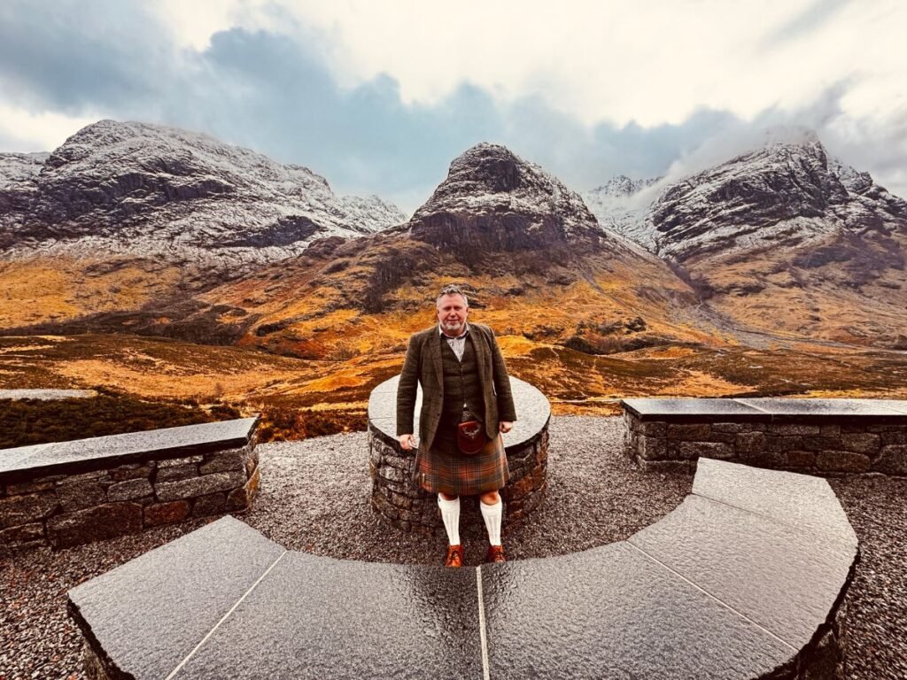 The Three Sisters in winter on our Glencoe & Loch Lomond day tour from Glasgow with Tour Guide Scotland
