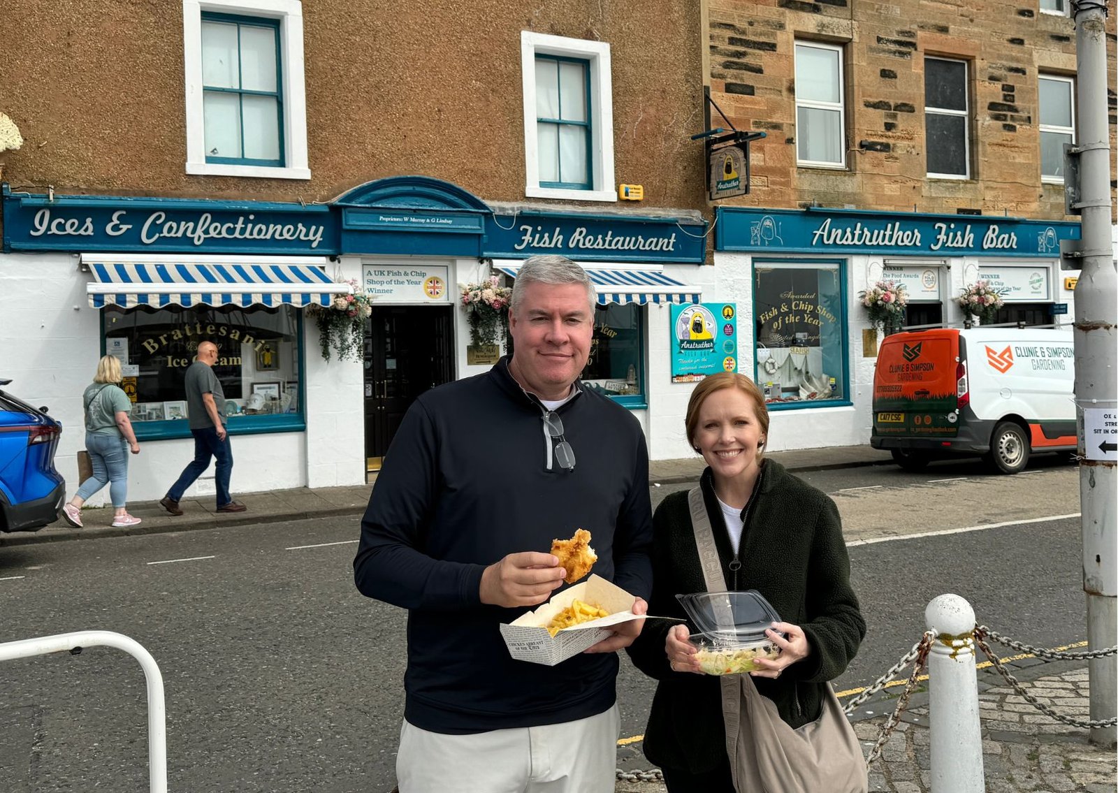 The Anstruther Fish Bar on our Mystical Fife Witchcraft, Ancient Stones & Coastal Delights Private Day Tour from Edinburgh The Anstruther Fish Bar on our Mystical Fife Witchcraft, Ancient Stones & Coastal Delights Private Day Tour from Edinburgh