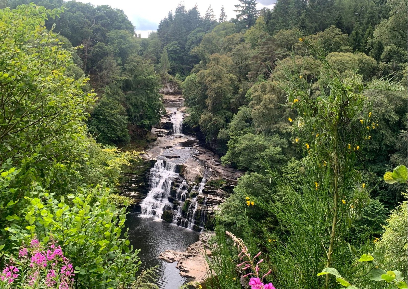The Falls of Clyde on our New Lanark & Bothwell Castle Day Tour From Glasgow at www.TourGuideScotland.com