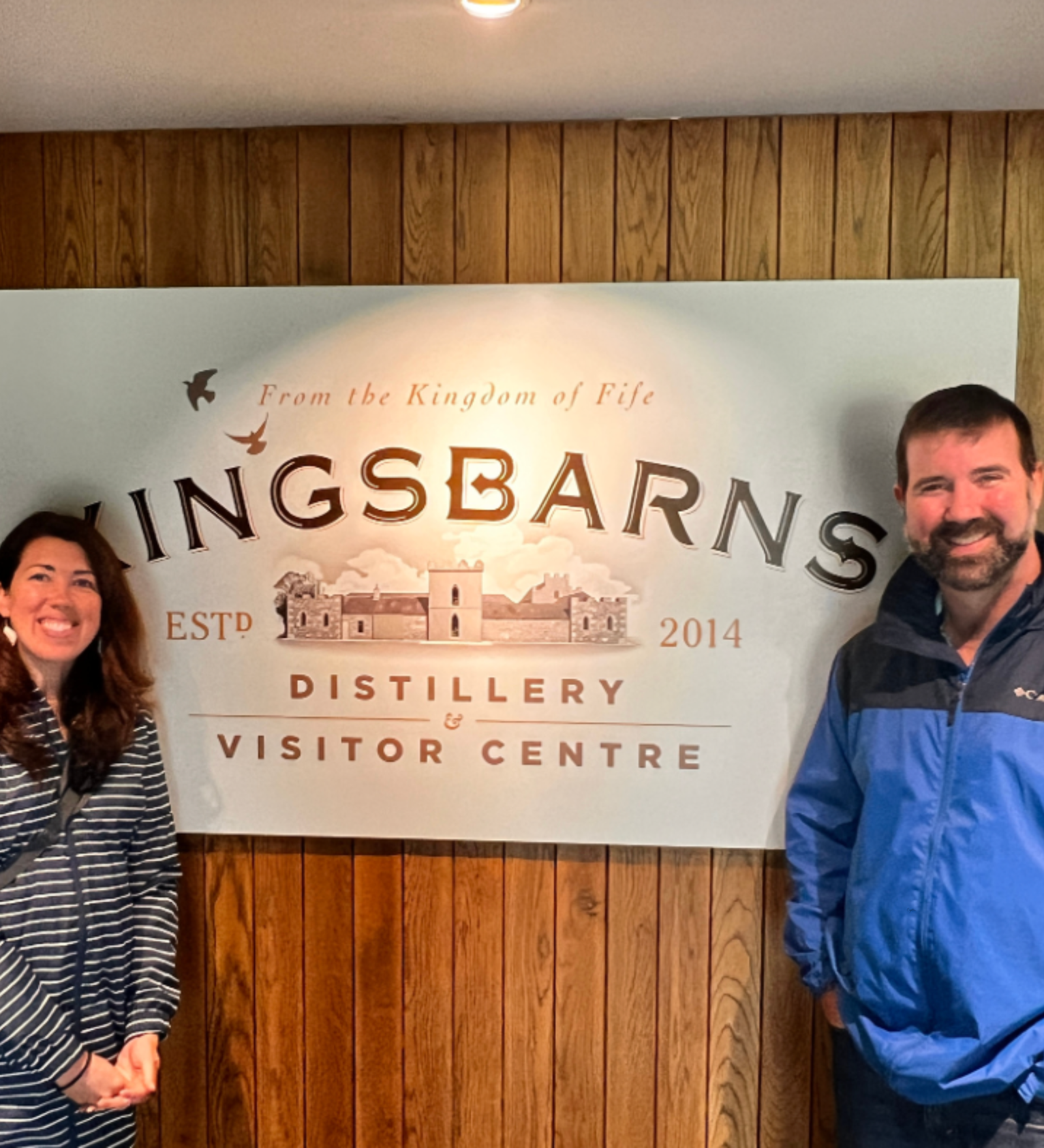 Guests visiting Kingsbarns Distillery and Visitor Centre, Fife, Scotland