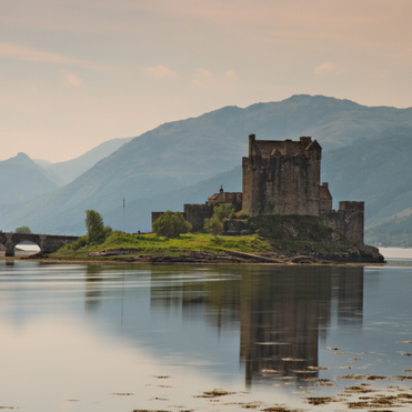 Eilean Donan Castle at Dusk Private Scotland tours to Eilean Donan Castle, Loch Duich